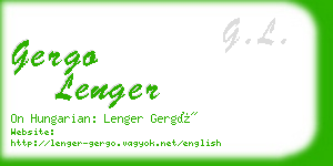 gergo lenger business card